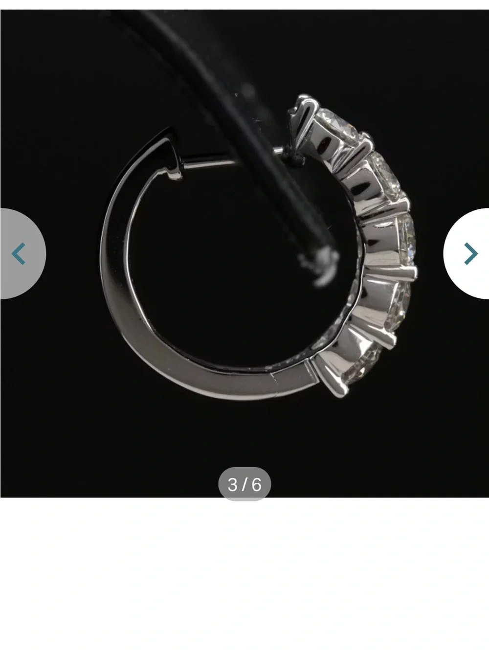 Classic 14k White Gold Diamond hoops